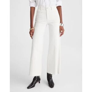 Madewell Flared Wide-Leg Crop Jeans Vintage Ivory Stretch High Rise Size 30 NWT